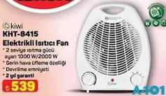 KİWİ KHT-8415 ELEKTRİKLİ ISITICI FAN